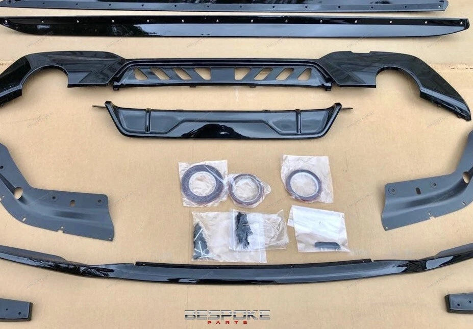 FOR BMW 3 SERIES G20 G21 M PERFORMANCE KIT GLOSS BLACK +GRILL FRONT LIP BODYKIT