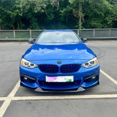 GLOSS BLACK FRONT SPLITTER FOR BMW 4 SERIES F32 F33 F36 M SPORT MAD STYLE LIP