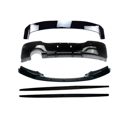 FOR BMW F20 F21 PRE-LC1 BODYKIT SPLITTER LIP GLOSS BLACK SIDE SKIRTS DIFFUSER SPOILER