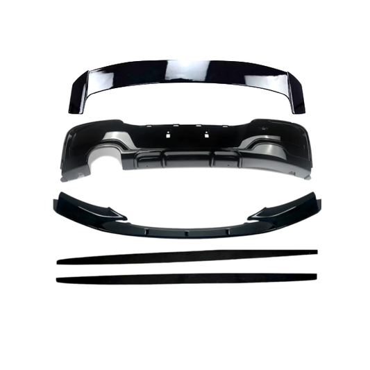 FOR BMW F20 F21 PRE-LC1 BODYKIT SPLITTER LIP GLOSS BLACK SIDE SKIRTS DIFFUSER SPOILER