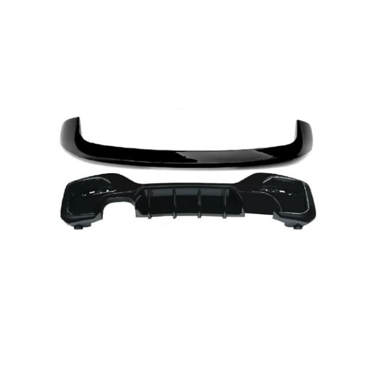 BMW 1 SERIES F20 F21 REAR DIFFUSER 135/140 LIP SPLITTER SPOILER GLOSS BLACK 15+