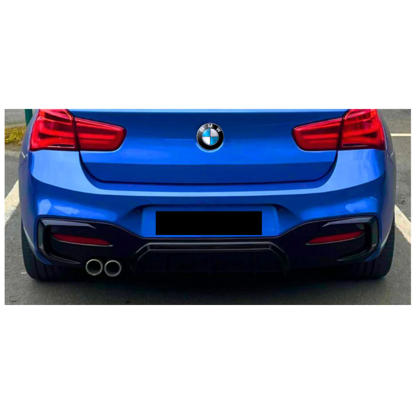 BMW 1 SERIES F20 F21 REAR DIFFUSER 135/140 LIP SPLITTER SPOILER GLOSS BLACK 15+
