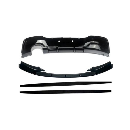 FOR BMW F20 F21 PRE-LC1 BODYKIT SPLITTER LIP GLOSS BLACK SIDE SKIRTS DIFFUSER
