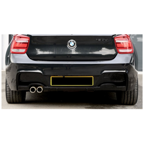 BMW 1 SERIES F20 F21 PRE-LCI REAR DIFFUSER GLOSS BLACK LIP BUMPER VALANCE 11-15