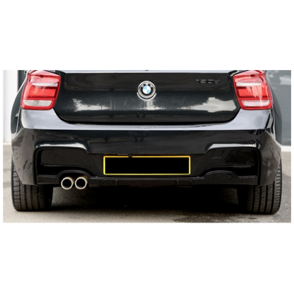 BMW 1 SERIES F20 F21 PRE-LCI REAR DIFFUSER GLOSS BLACK LIP BUMPER VALANCE 11-15