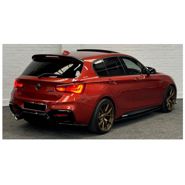 FOR BMW 1 SERIES F20 F21 REAR DIFFUSER LIP 135/140 LOOK LCI GLOSS BLACK 2015+