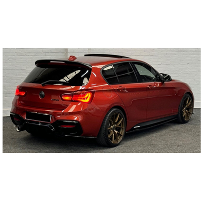 FOR BMW 1 SERIES F20 F21 REAR DIFFUSER LIP 135/140 LOOK LCI GLOSS BLACK 2015+