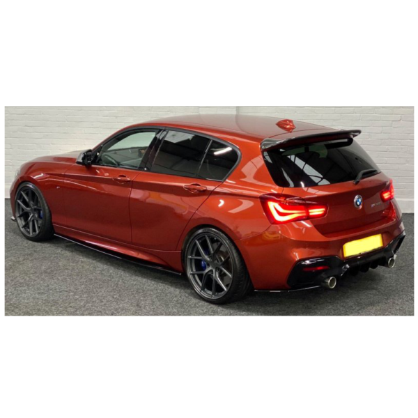 GLOSS BLACK BMW F20 F21 M PERFORMANCE STYLE SIDE SKIRT EXTENSION 2012-2018 BLADE