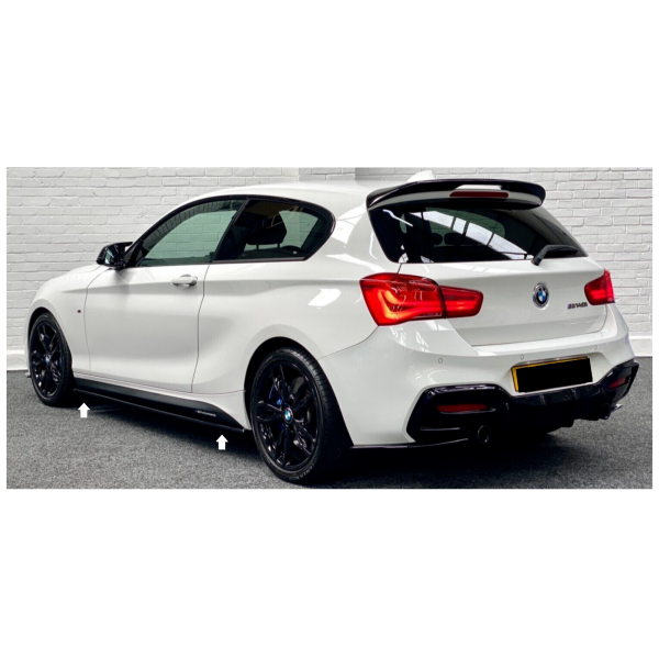 MATT BLACK SIDE STICKER SKIRT DECALS FOR BMW 1 SERIES F20 F21 M PERFORMANCE