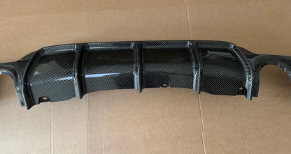 CARBON LOOK REAR DIFFUSER + FRONT SPLITTER FOR BMW 4 SERIES M SPORT F32 F33 F36 UK ABS