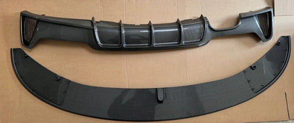 CARBON LOOK REAR DIFFUSER + FRONT SPLITTER FOR BMW 4 SERIES M SPORT F32 F33 F36 UK ABS