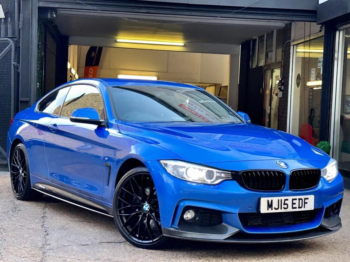 CARBON LOOK REAR DIFFUSER + FRONT SPLITTER FOR BMW 4 SERIES M SPORT F32 F33 F36 UK ABS