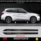 FOR BMW X5 F15 F16 M PERFORMANCE MATTE BLACK SIDE STICKERS SKIRT DECALS VINYL