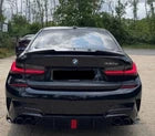 FOR BMW 3 SERIES G20 G21 M SPORT GLOSS BLACK REAR DIFFUSER WITH LIGHT+TIPS 2018+