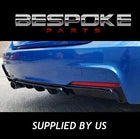FOR BMW 3 SERIES F30 F31 GLOSS BLACK FRONT SPLITTER LIP REAR DIFFUSER M SPORT