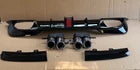 FOR BMW 3 SERIES G20 G21 M SPORT GLOSS BLACK REAR DIFFUSER WITH LIGHT+TIPS 2018+
