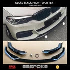 FOR BMW 5 SERIES G30 G31 GLOSS BLACK FRONT SPLITTER M PERFORMANCE LIP SPORT 2017