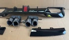 FOR BMW 3 SERIES G20 G21 M SPORT GLOSS BLACK REAR DIFFUSER WITH LIGHT+TIPS 2018+