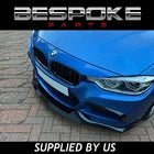 GLOSS BLACK BMW F30 F31 MAD STYLE FRONT SPLITTER LIP CANARDS 2012-2019 M SPORT