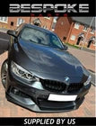 GLOSS BLACK FRONT SPLITTER FOR BMW 4 SERIES F32 F33 F36 M SPORT MAD STYLE LIP