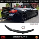 FOR BMW 4 SERIES CONVERTIBLE F33 F83 REAR BOOT SPOILER STYLE LIP M4 GLOSS BLACK