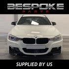FOR BMW 3 SERIES F30 GLOSS BLACK FRONT SPLITTER M PERFORMANCE SPORT LIP CANARDS