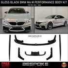 FOR BMW M3 F80 M4 F82 F83 SPLITTER GLOSS BLACK BODYKIT LIP REAR DIFFUSER SPOILER