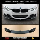 FOR BMW 3 SERIES F30 F31 FRONT SPLITTER SPOILER LIP M PERFORMANCE CARBON LOOK