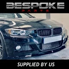 FOR BMW 3 SERIES F30 GLOSS BLACK FRONT SPLITTER M PERFORMANCE SPORT LIP CANARDS
