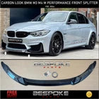 FOR BMW F80 M3 F82 F83 M4 CS STYLE CARBON FIBRE LOOK FRONT SPLITTER LIP SPORT