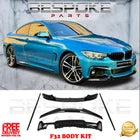 FOR BMW 4 SERIES F32 F33 F36 BODY KIT DIFFUSER SPLITTER LIP M SPORT GLOSS BLACK