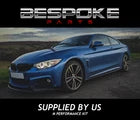 FOR BMW 4 SERIES F32 F33 F36 GLOSS BLACK REAR DIFFUSER + FRONT SPLITTER LIP