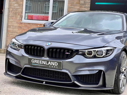 FOR BMW M3 M4 F80 F82 FRONT LIP SPLITTER M PERFORMANCE STYLE CARBON LOOK 14+