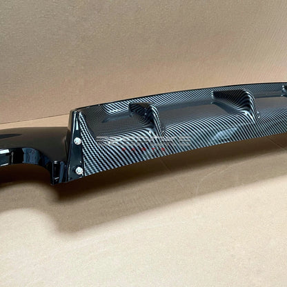 BMW 1 SERIES F20 F21 REAR DIFFUSER LIP 2015-19 LCI 135/140 STYLE CARBON LOOK