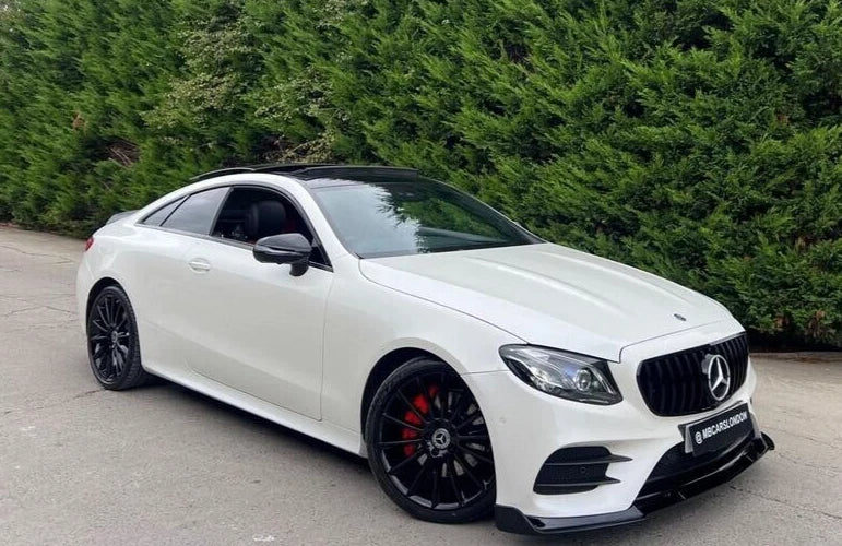 FITS MERCEDES E CLASS W213 C238 AMG E63 LOOK FRONT SPLITTER LIP GLOSS BLACK 16+