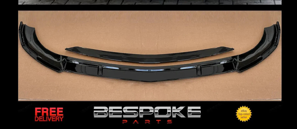 FITS MERCEDES E CLASS W213 C238 AMG E63 LOOK FRONT SPLITTER LIP GLOSS BLACK 16+
