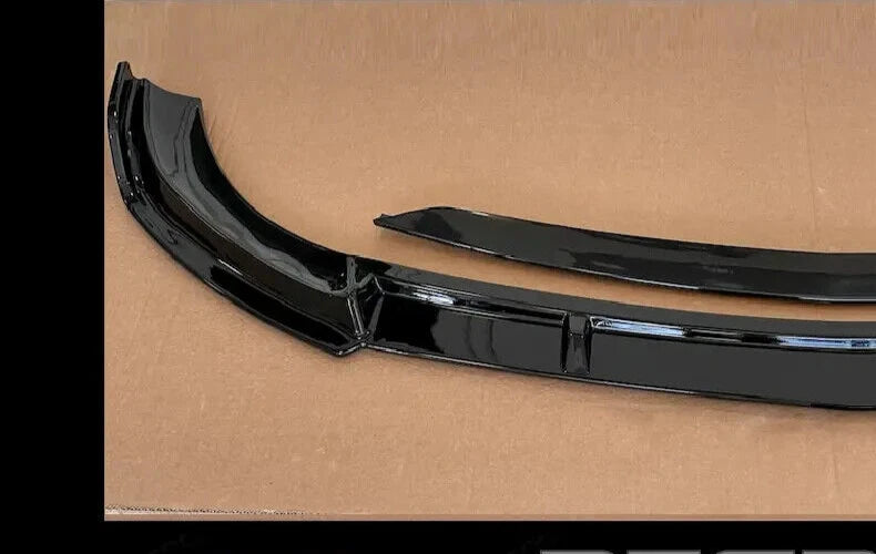 FITS MERCEDES E CLASS W213 C238 AMG E63 LOOK FRONT SPLITTER LIP GLOSS BLACK 16+