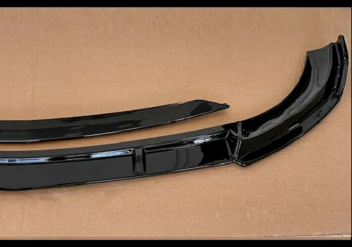 FITS MERCEDES E CLASS W213 C238 AMG E63 LOOK FRONT SPLITTER LIP GLOSS BLACK 16+