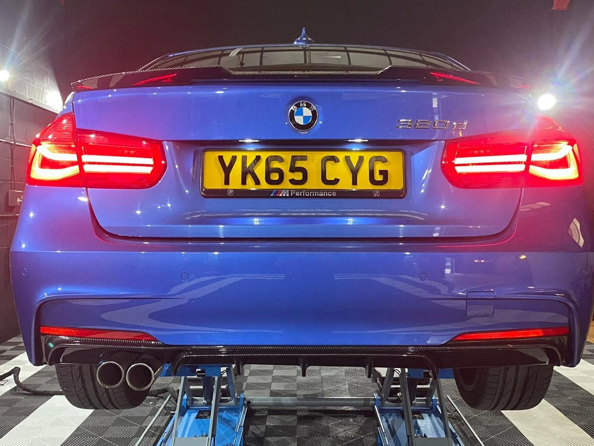 BMW 3 SERIES M4 V STYLE F30 M3 F80 CARBON LOOK REAR BOOT LIP SPOILER 2012-2018