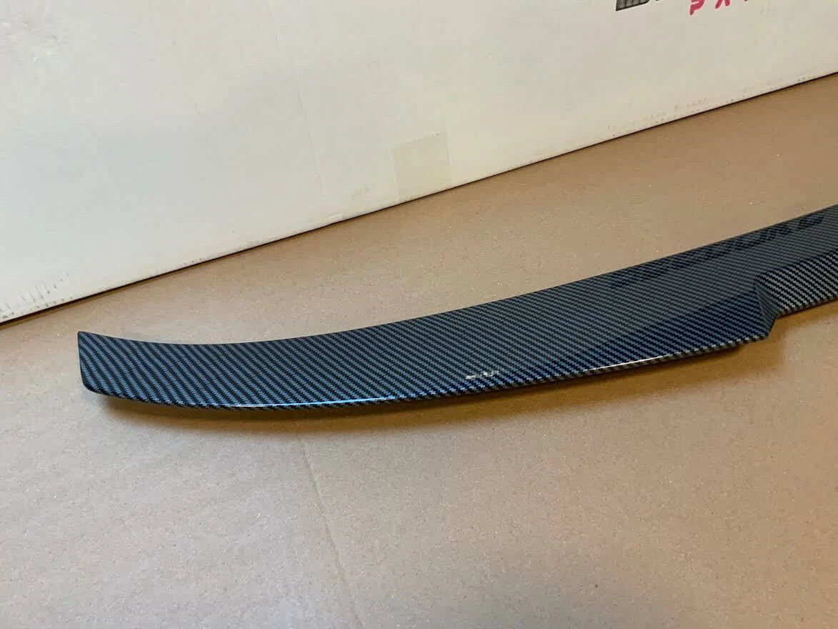 BMW 3 SERIES M4 V STYLE F30 M3 F80 CARBON LOOK REAR BOOT LIP SPOILER 2012-2018