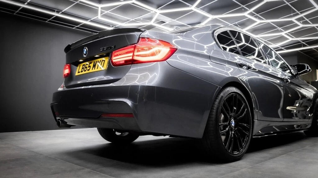 BMW 3 SERIES M4 V STYLE F30 M3 F80 CARBON LOOK REAR BOOT LIP SPOILER 2012-2018