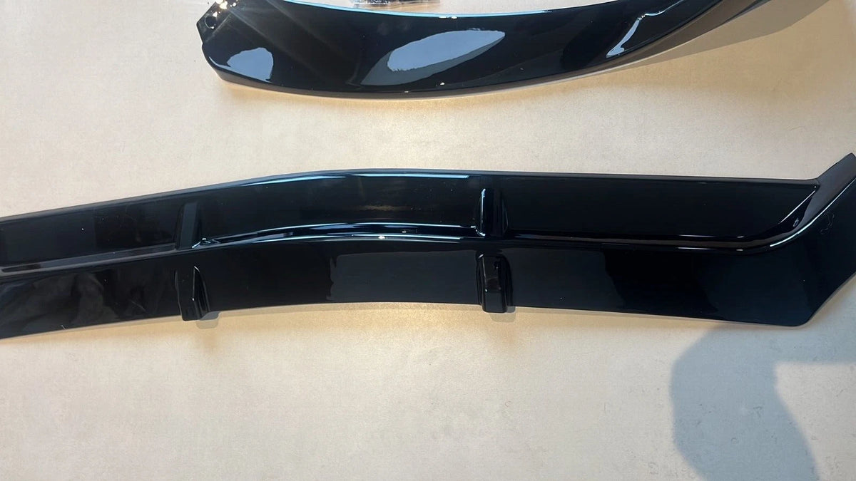 MERCEDES C CLASS W205 C205 AMG GLOSS BLACK FRONT LIP SPLITTER SPOILER 2014+