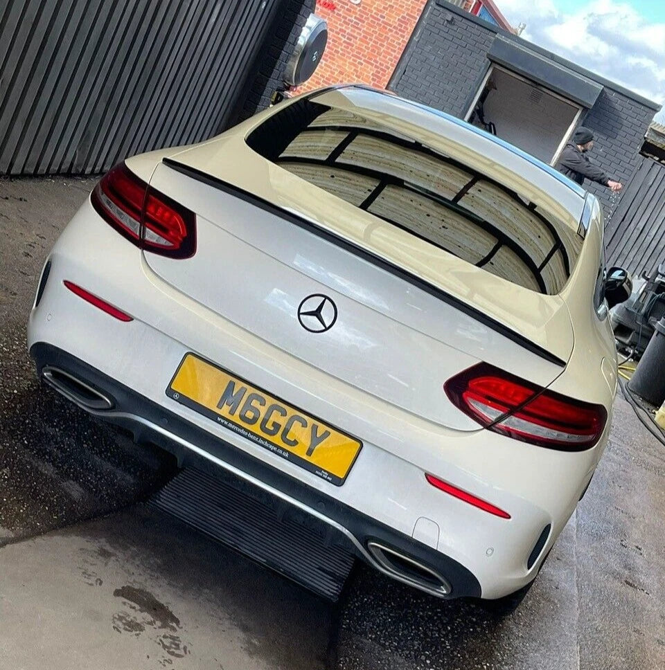 MERCEDES E CLASS C238 E63 STYLE REAR BOOT SPOILER TRUNK COUPE LIP GLOSS BLACK