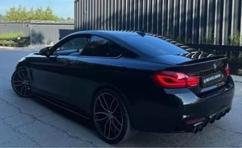 FOR BMW 4 SERIES F32 REAR BOOT LIP SPOILER COUPE GLOSS BLACK M PERFORMANCE STYLE