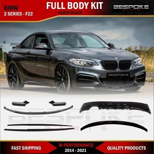 FOR BMW 2 SERIES F22 F23 GLOSS BLACK BODY KIT LIP SPOILER M PERFORMANCE