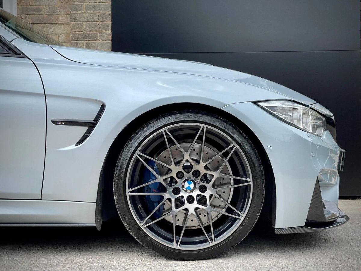 FOR BMW F80 M3 F82 F83 M4 CS STYLE CARBON FIBRE LOOK FRONT SPLITTER SKIRT LIP