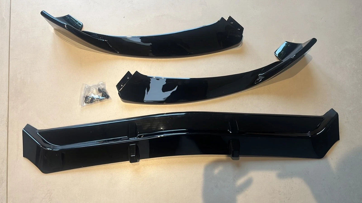 GLOSS BLACK FRONT LIP SPLITTER SPOILER FOR MERCEDES C CLASS W205 C43 AMG 2014+