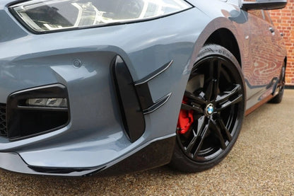 FOR BMW 1 SERIES F40 M135i 19+ M PERFORMANCE CANARD SIDE FLICK LIP GLOSS BLACK