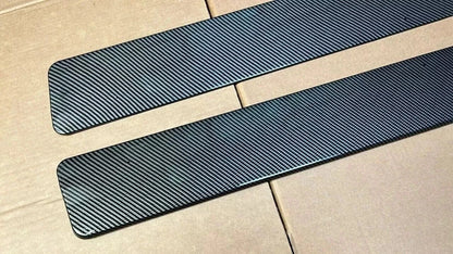 FOR BMW M3 M4 F80 F82 SIDE SKIRTS EXTENSION BLADE LIP CARBON FIBRE LOOK 2013+