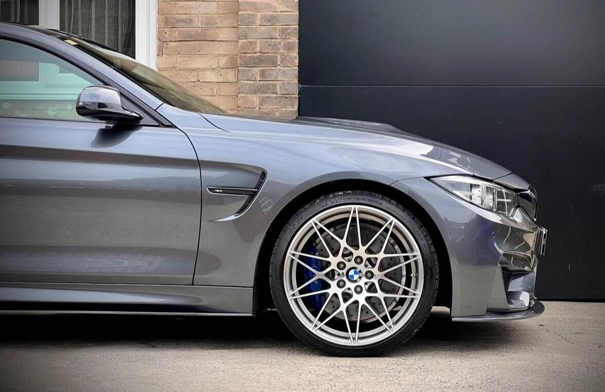 FOR BMW M3 M4 F80 F82 SIDE SKIRTS EXTENSION BLADE LIP CARBON FIBRE LOOK 2013+